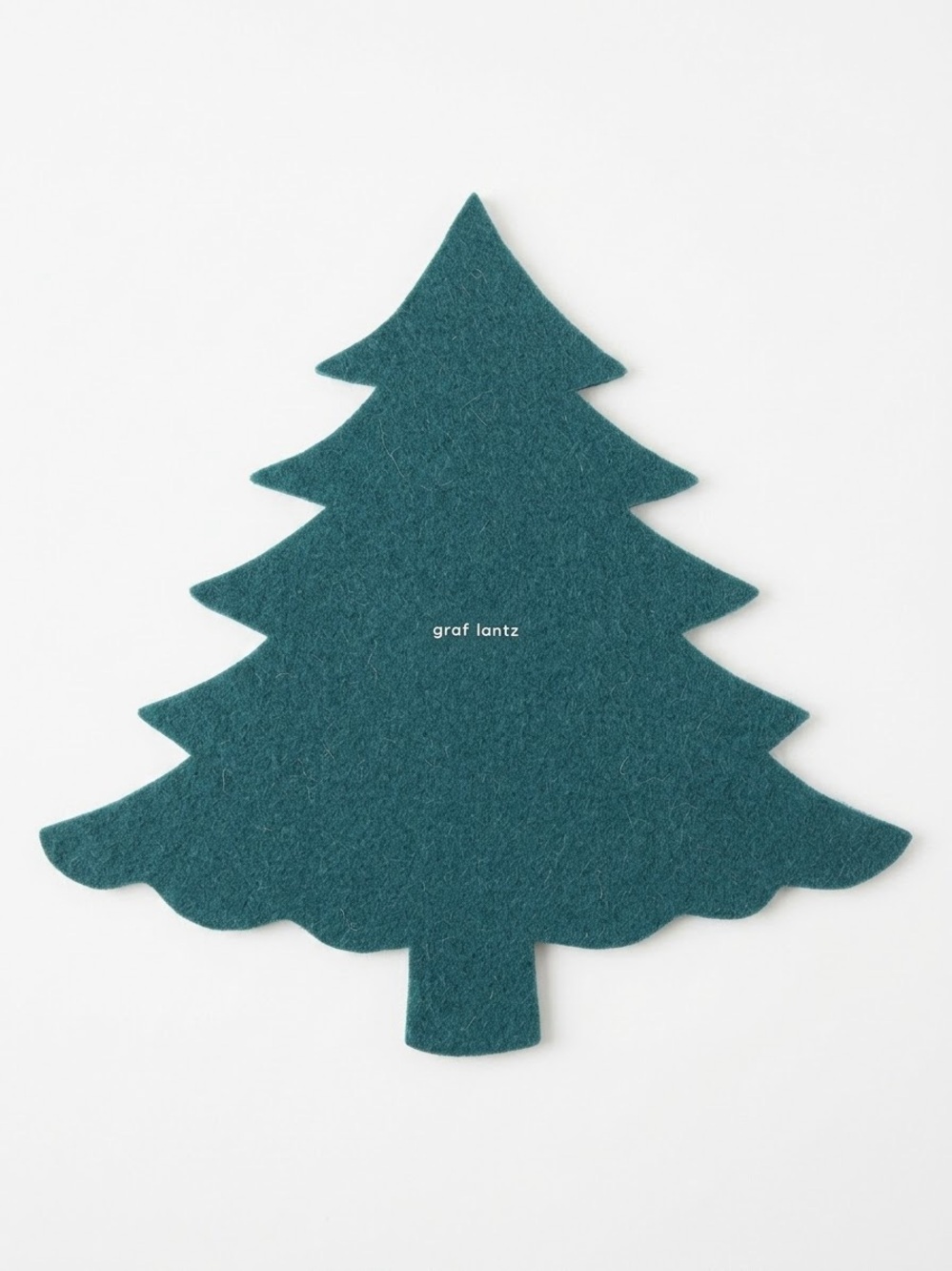 NEW Graf Lantz Merino Wool Tree Trivet Kombu Green